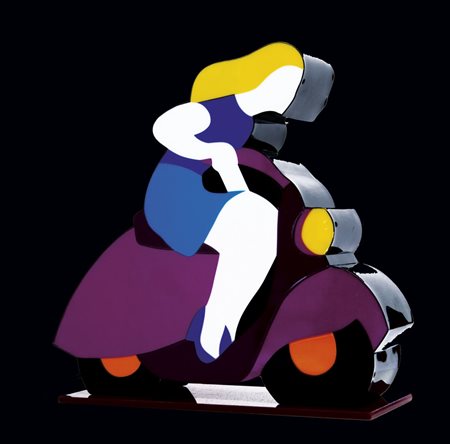 LODOLA MARCO Dorno (Pv) 04/04/1955Vespaperspex + neon bifronte (luminosa da...