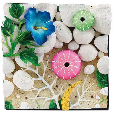 GILARDI PIERO Torino 03/08/1942Spiaggia con ibisco blupoliuretano espanso cm....