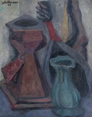 SANTOMASO GIUSEPPE Venezia 26/09/1907 - 24/05/1990Composizione con mandola e...