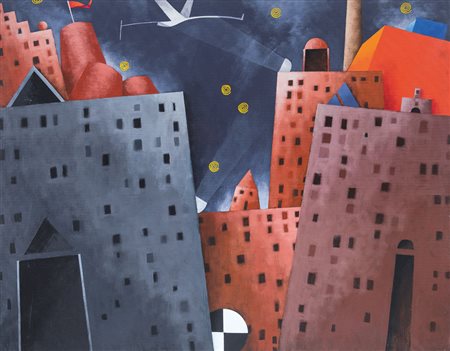 TADINI EMILIO Milano 1927 - Milano 24/09/2002Città italianaolio su tela cm....