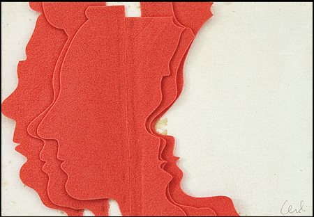 CEROLI MARIO Castelfrentano 1938Senza titolocollage di tessuti su tela...