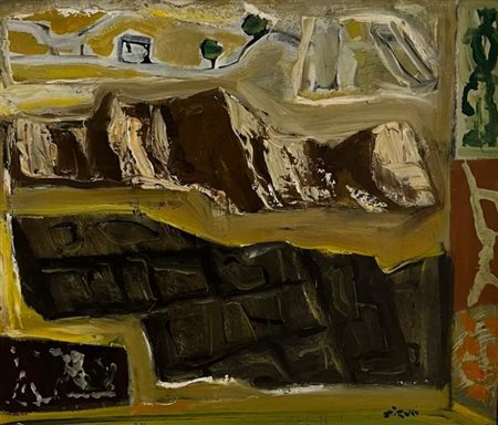 Mario Sironi "Composizione" anni '50