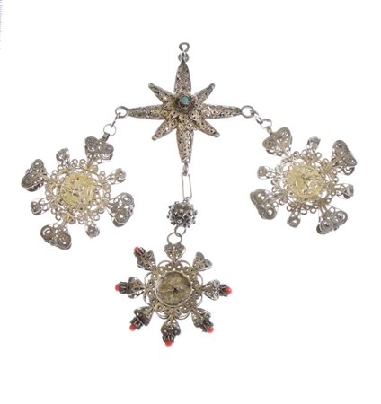  Antico trionfo sardo in filigrana in argento