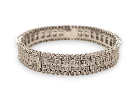  Bracciale in platino con diamanti       