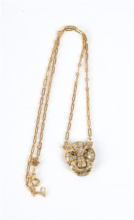  
Girocollo in oro giallo e diamanti 
 