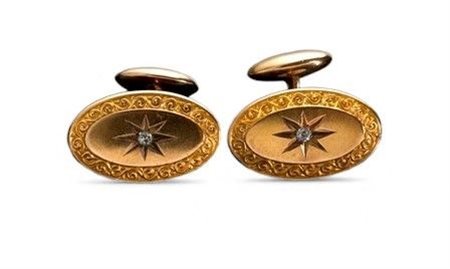  
Gemelli in oro e diamanti USA, metà XIX secolo
 