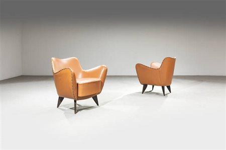 GIULIA VERONESI<BR>Coppia di poltrone mod. Perla