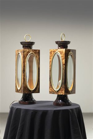 ALDO TURA<BR>Coppia di lampade da tavolo