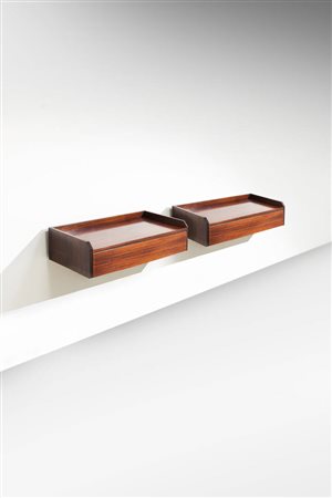 FRANCO ALBINI<BR>Coppia di comodini pensili