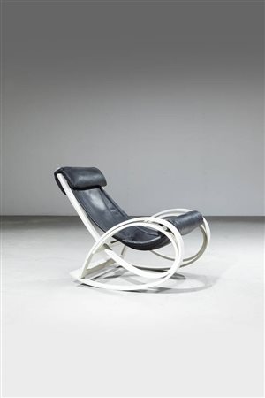 GAE AULENTI<BR>Poltrona a dondolo mod. Sgarsul
