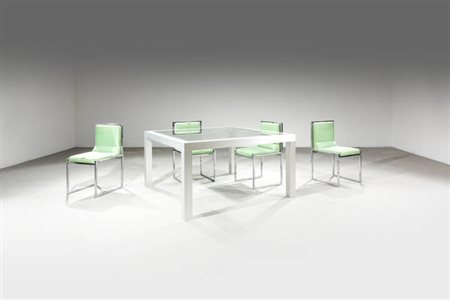 NANDA VIGO<BR>Milano 1936-2000<BR>Tavolo con quattro sedie