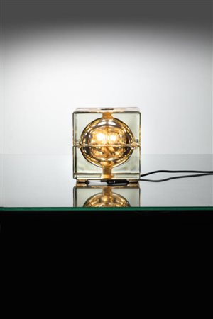 ALESSANDRO MENDINI<BR>Lampada da tavolo mod. Cubosfera