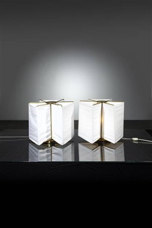 ROMEO REGA<BR>Coppia di lampade da tavolo mod. Trifoglio