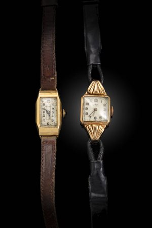 LOTTO DI DUE OROLOGI LADY<BR>Mod. “Lady dress watch” anni '40