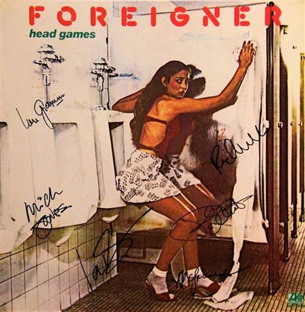 Foreigner Head Games signed album