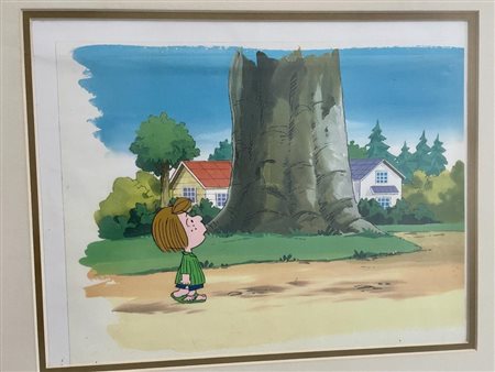 Peanuts character Peppermint Patty framed and matted sericell