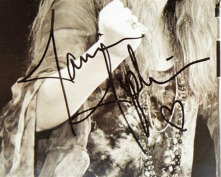 Janis Joplin signed photo