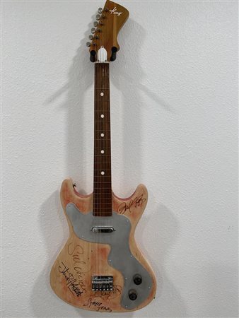 Rare Sex Pistols band signed guitar