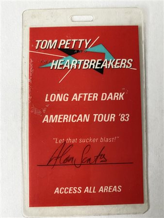 Tom Petty Backstage Pass