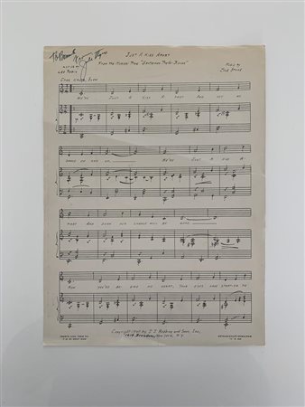 Just A Kiss Apart Jule Styne signed lyrics