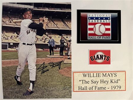 Willie Mays signed photo