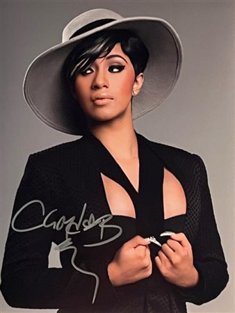 Rapper Cardi B signed photo