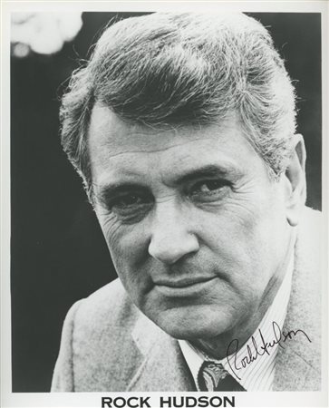 Pillow Talk Rock Hudson signed photo. GFA Authenticated