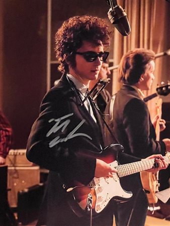 A Complete Unknown TimothÃ©e Chalamet signed movie photo