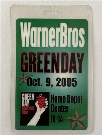Green Day 2005 Concert Pass