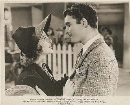 Argentine Nights George Reeves signed movie photo. GFA Authenticated