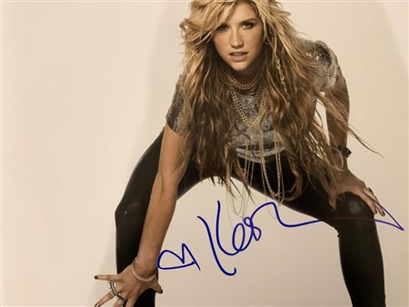 Musician Kesha signed photo