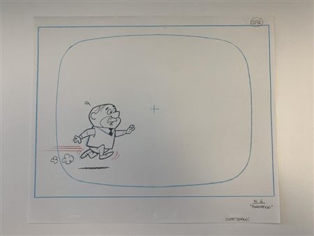 Scott Shaw original artwork for animation cel