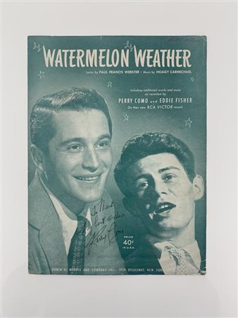Perry Como signed sheet music