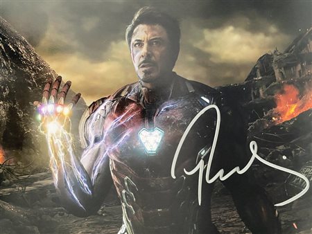 Iron Man Robert Downey Jr. signed movie photo