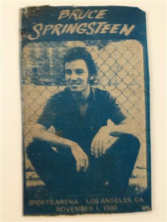 Bruce Springsteen 1980 Los Angeles Backstage Pass