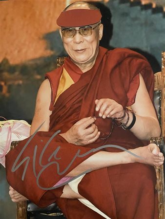 14th Dalai Lama Tenzin Gyatso signed photo
