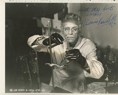 Universal. Monster Boris Karloff signed photo