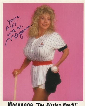 Morganna "The Kissing Bandit" signed photo