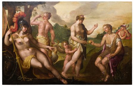 Bartholomäus Spranger (1546 - 1611), ambito di
Il giudizio di Paride
