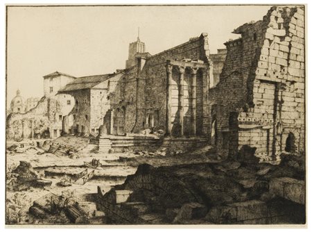 Lino Bianchi Barriviera (1906 - 1985)
Il Tempio di Augusto e il Foro di Nerva, 1934