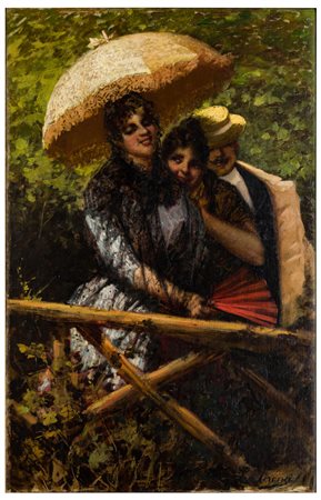 Luigi Serena (1855 - 1911)
Figure nel parco, 1900 circa