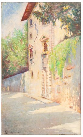 Eduardo Gordigiani (1866 - 1961)
Paesaggio con casa e alberi, 1948-1949 circa 