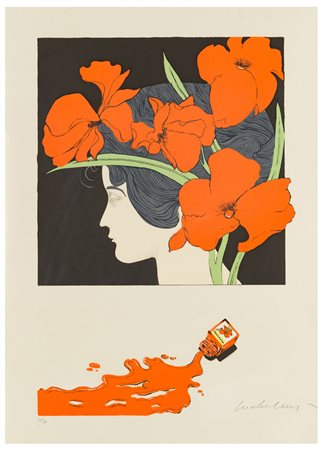 Autore non riconosciuto (XX secolo)
Profilo femminile con papaveri