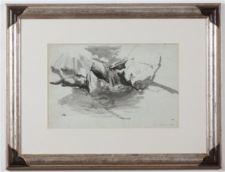 ANNIGONI PIETRO (1910 - 1988) Senza titolo. Guache su carta. Cm 50,00 x...