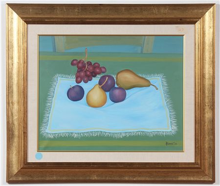 BINATO RINO Natura morta. Olio su tela . Cm 50,00 x 40,00. Firma in basso a...