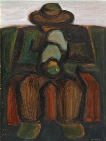 NARCISO (XX SEC.) Senza titolo. 1968. Olio su faesite. Cm 30,00 x 40,00....