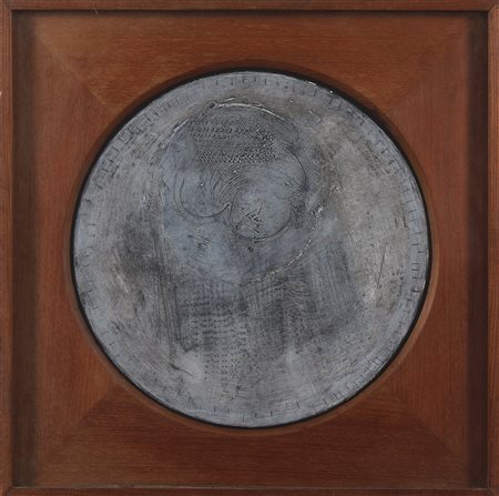 ARTISTA DEL XX SECOLO Los grandes fòsiles. 1960. Tecnica mista su tavola. Cm...