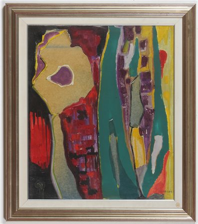 FASANO ORLANDO (1915 - 2001) Fiori di domani. Olio su tela . Cm 50,00 x...