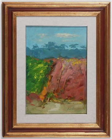 SCATIZZI SERGIO (1918 - 2009) Senza titolo. Olio su tavola. Cm 35,00 x 50,00....