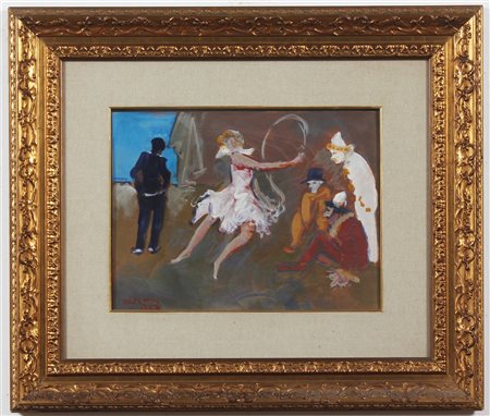 CARPI ALDO (1886 - 1973) La prova della danzatrice. 1968. Olio su tela . Cm...